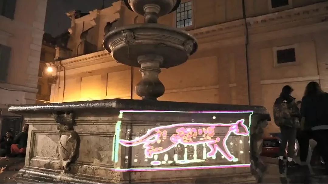 近日罗马街头惊现巨型光雕艺术猫咪，才发现猫咪还可以这么玩！ - 8