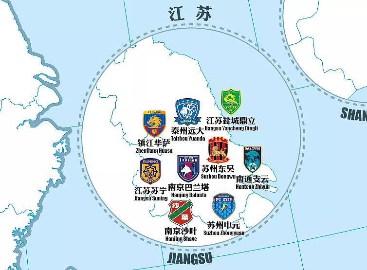 2018年中国足球协会四级联赛球队版图详解，有你的家乡球队吗？ - 5