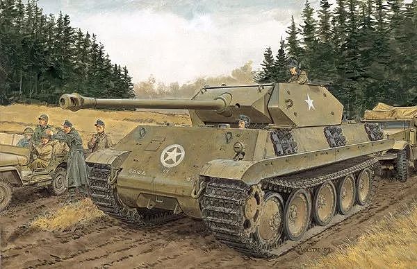 抓住就枪毙，阿登反击战中涂上美军标志的的德国黑豹坦克｜老照片 - 14