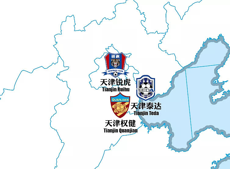 2018年中国足球协会四级联赛球队版图详解，有你的家乡球队吗？ - 17