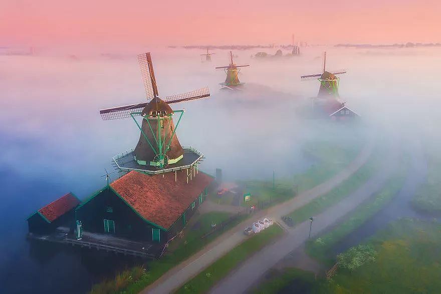 荷兰起雾的时候，很多地方变成了童话场景 - 8