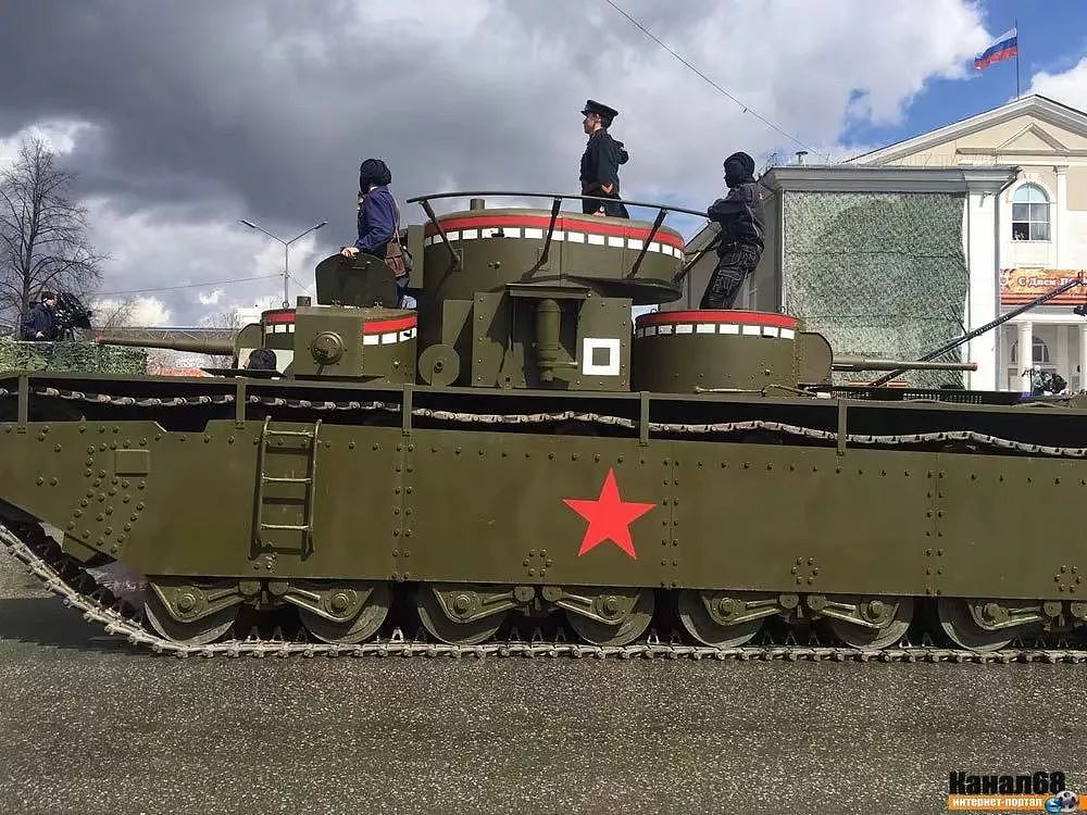 俄国阅兵把二战古董战车开上大街，T35坦克引起军迷一片尖叫 - 14