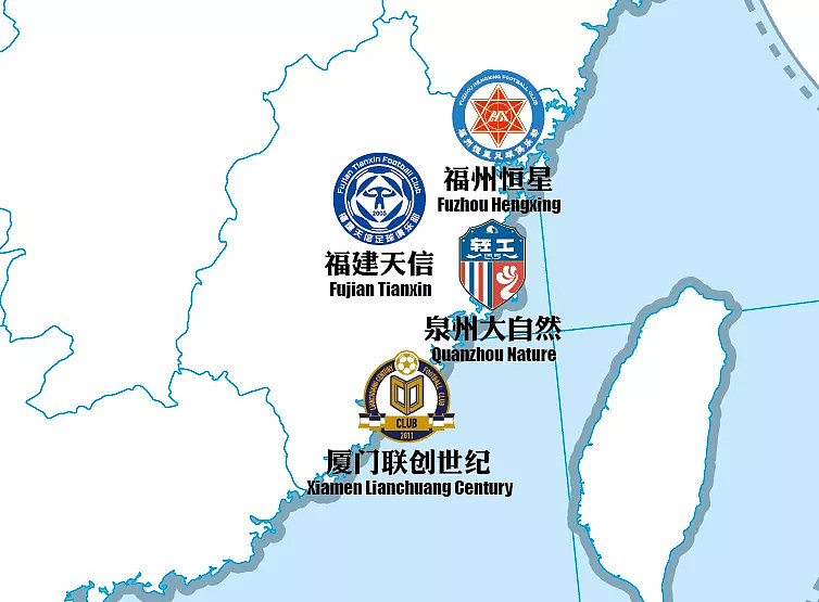 2018年中国足球协会四级联赛球队版图详解，有你的家乡球队吗？ - 14
