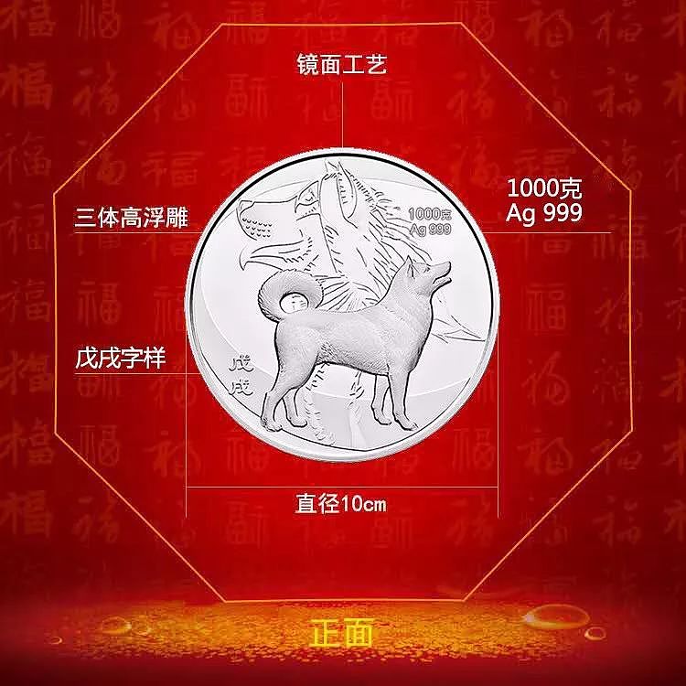 奇迹，中国人民银行居然在狗年发行了1公斤纯银狗年币，成史上最重纪念币 - 9