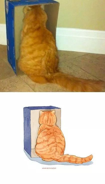 这位画师把网上的沙雕猫猫图，画成了插画，这画风也太可爱了！ - 23