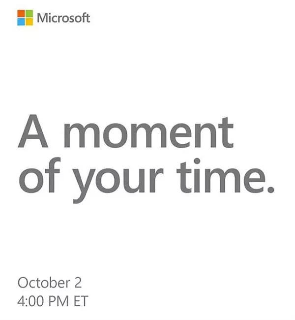 10月2日见，微软将举行Surface系列产品发布会 - 1