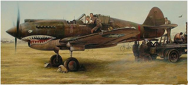 二战美国P40战斗机性能平庸，却能痛击日机造就“飞虎传奇”