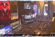 暗黑4广告登上纽约时代广场 配合橙色雾霾 气氛拉满