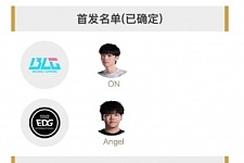 明日首发名单：BLG交手EDG 赛前ON出战和Angel选手SOLO