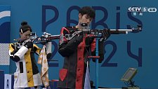 巴黎奥运会射击混合团体10米气步枪决赛…